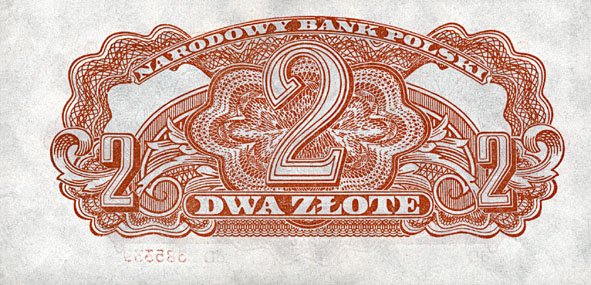 Banknoty Monety Numizmatyka Filatelistyka - PolandP106a-2Zlote-1944-donatedtj_b.jpg