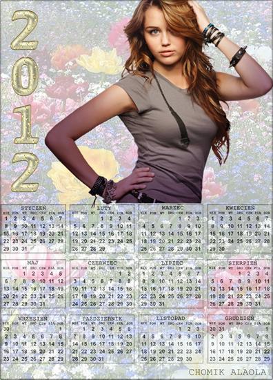  Kalendarze 2012 - 2012 miley cyrus.jpg