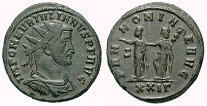Rzym starożytny -... - 1-28. Marcus Aurelius Sabinus Iulianus  - uzurpator z Panoni w latach 284 - 285 r.jpg