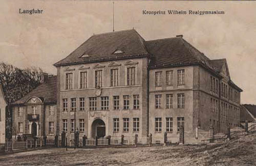 wrzeszcz langfuhr - Szkoła przy ul. Topolowej Langfuhr - Kronprinz Wilhelm Realgymnasium.jpg