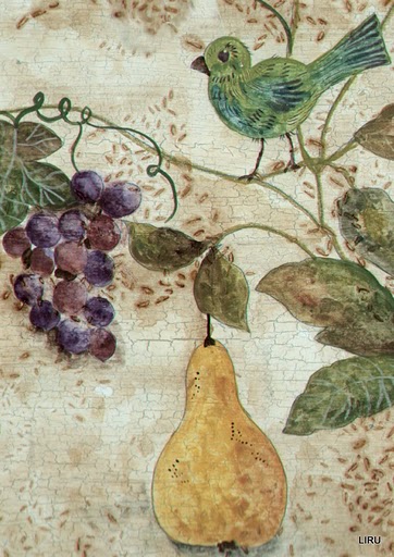 Obrazki retro - Tom Lewis Studio KLH 004 - Pear and Grapes.jpg