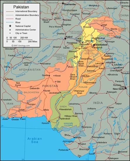 English-an official languagemaps - Pakistan map.gif