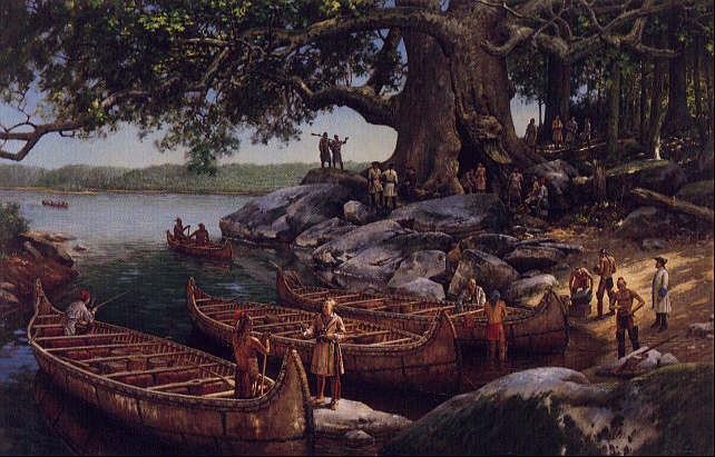Wojny Anglo-francuskie w Ameryce Półn  z udziałem Indian z Półn-Wsch - We_Dined_in_the_Hollow_of_a_Cottonwood_Tree.jpg