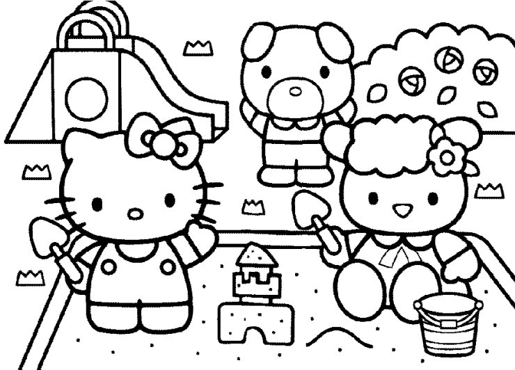 Kolorowanki Hello Kitty - Hello Kitty - kolorowanka 156.gif