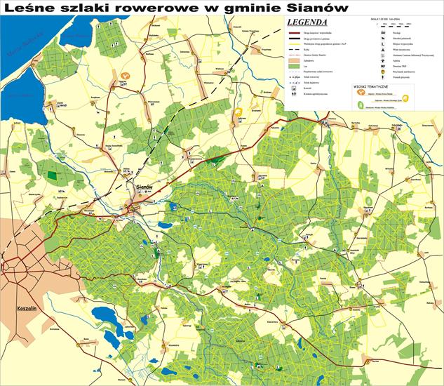 Mapy turystyczne i przewodniki - gminia Sianów Leśne szlaki rowerowe.jpg