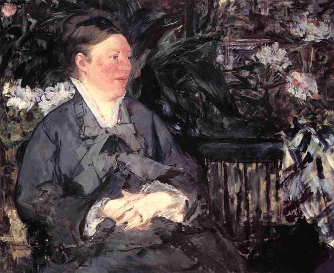 EDOUARD MANET - Madame Manet in the Greenhouse.jpg