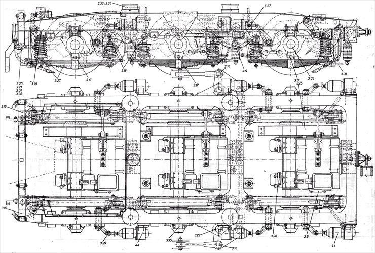 Rysunki techniczne lokomotyw - SU46 - Widoki wózka.gif