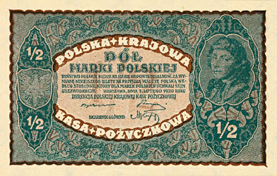 Przedwojenne - Pół marki polskiej 1920r.jpg