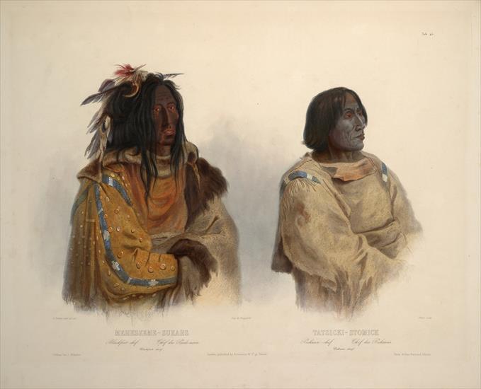 1809-1893 Karl Bodmer - 1839 Karl Bodmer 78 - Mehkskeme-Sukahs Blackfoot Chief Tatsicki-Stomick Piekann Chief.jpg