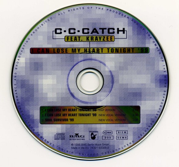 Covers - C.C. Catch feat. Krayzee - I Can Lose My Heart Tonight 99 CD.jpg
