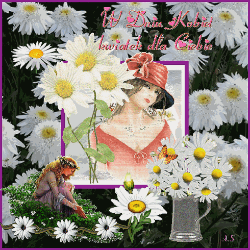 8 marzec dzień kobiet - W Dniu Kobiet -kwiatek dla Ciebie.gif