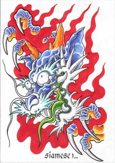  Tatuaże  - 1 blue red dragon.jpg