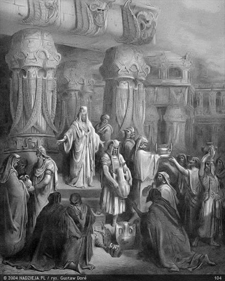 Grafiki Gustawa Dor do Biblii Jakuba Wujka - 104 Cyrus oddaje naczynia świątyni 1 Ezdr. 1,8.jpg