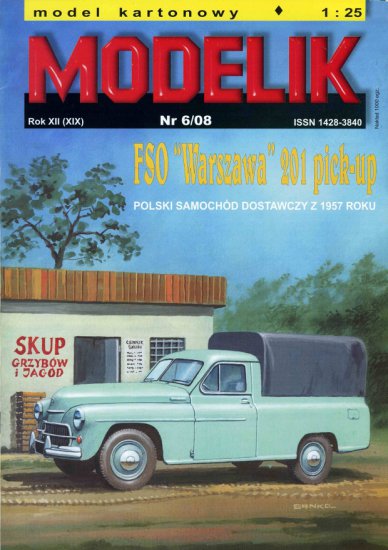 Modelik 2008-06 - FSO Warszawa 201 pick-up polski samochód dostawczy z 1957 roku - 01.jpg