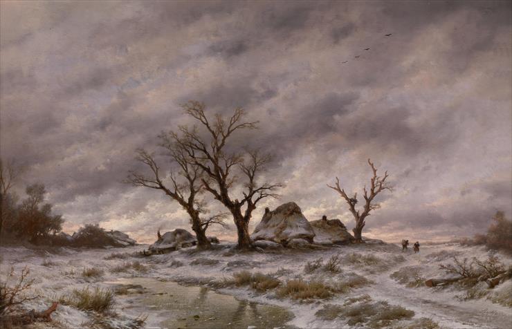 krajobrazy obrazy olejne 1,4GB - Winter Landscape in the Evening Light.jpg