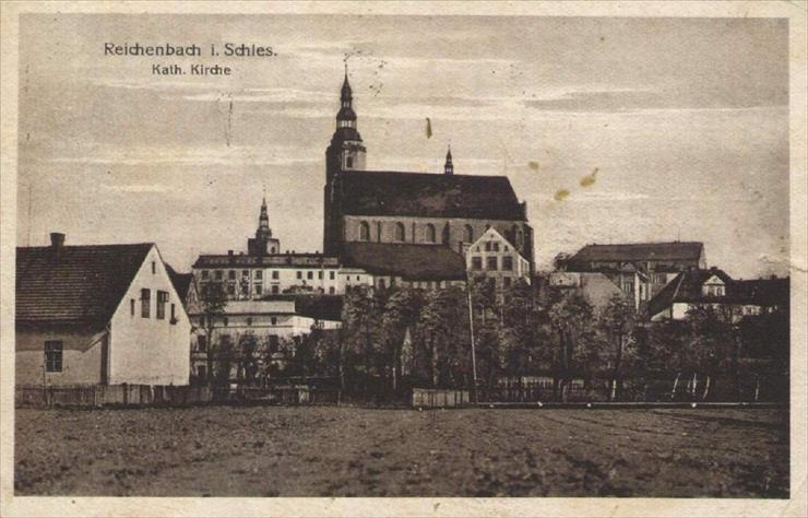 Dzierżoniów przed 1945r - Widok na Kościół zza Piławki1.jpg