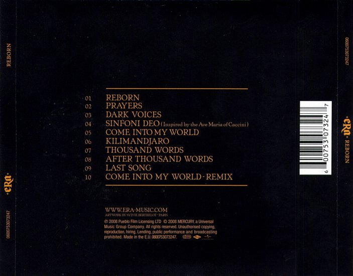Era - 2008  Reborn - Album  Era - Reborn back.jpg