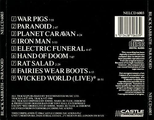 1970 Paranoid 1986 France NELCD 6003 Castle - back.png